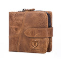 BULL CAPTAIN 01 Multifunctional Detachable Vintage Leather Buckle Horizontal Wallet(Brown)