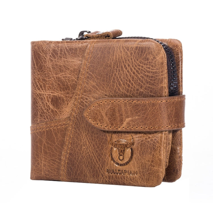 BULL CAPTAIN 01 Multifunctional Detachable Vintage Leather Buckle Horizontal Wallet(Brown)