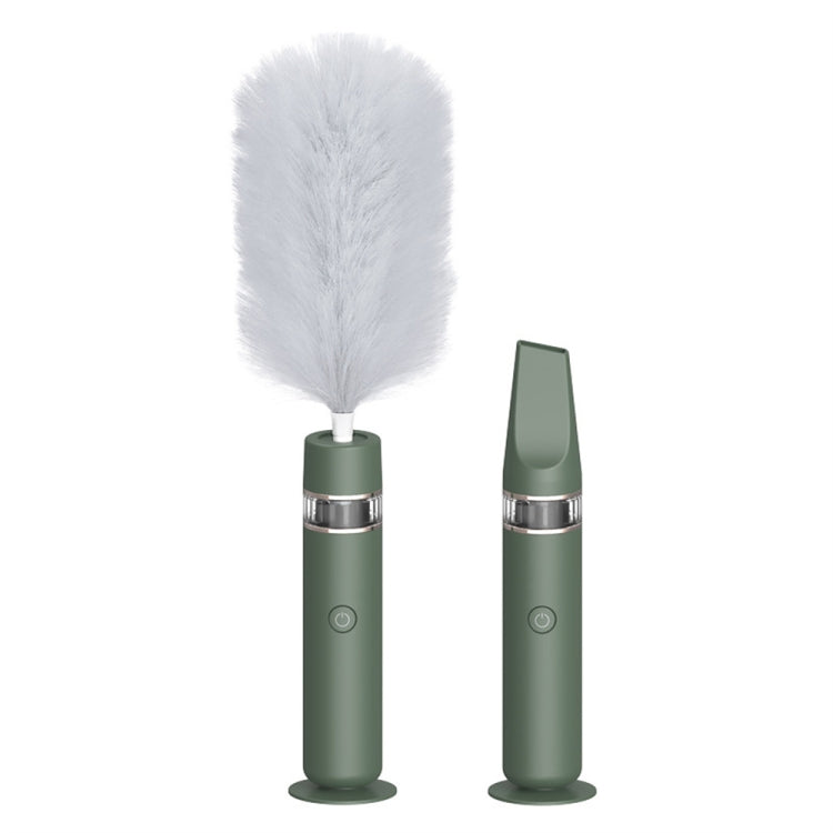 DY701  3 In 1 Electric Feather Duster Handheld Telescopic Dust Clean Brush(Green)