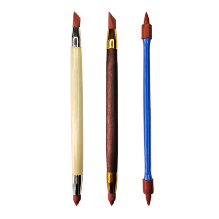 Double-ended Pottery Engraving Soft Tip Silicone Pen(3pcs / Set)