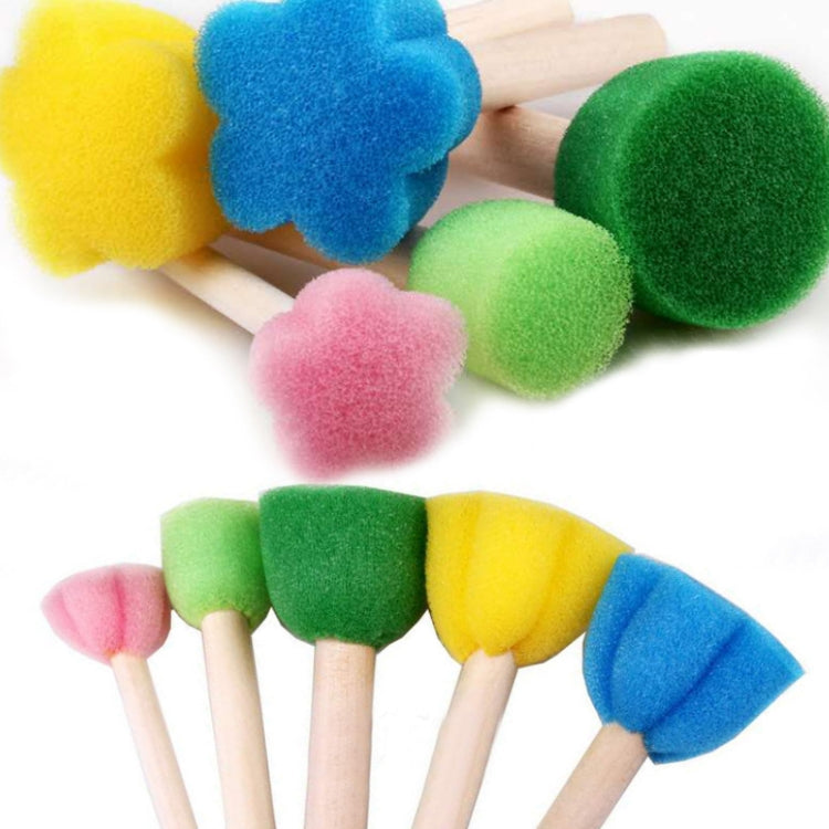 30 PCS/Set Children Painting Sponge Brush Stamps Artistic Doodling Supplies