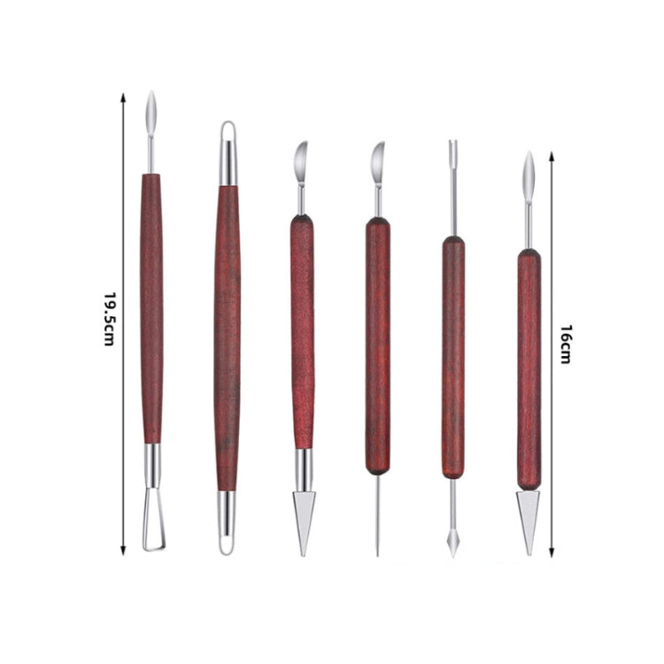 11 PCS/Set Pottery Wooden Rod Carving Scraper Clay Aid