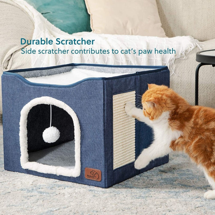 Pet Stool Pet Kennel Indoor Foldable Storage Stool Cat Dog Kennel 41 x 41 x 35cm(Light Green)