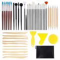 43 PCS/Set Ceramic Clay Plastic Scraper Nail Silicone Dot Drill Indentation Pen