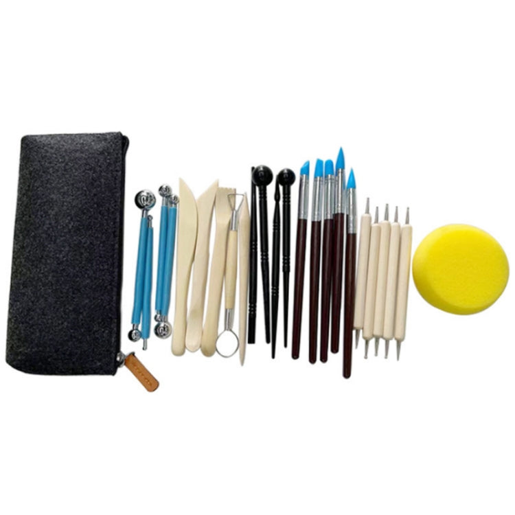 25 PCS/Set Carved Knife Silicone Pen Clay Pottery Tool Kit