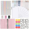 A6 Illusion Magic Square Loose-leaf PU Notebook Cash Budget Book(White)