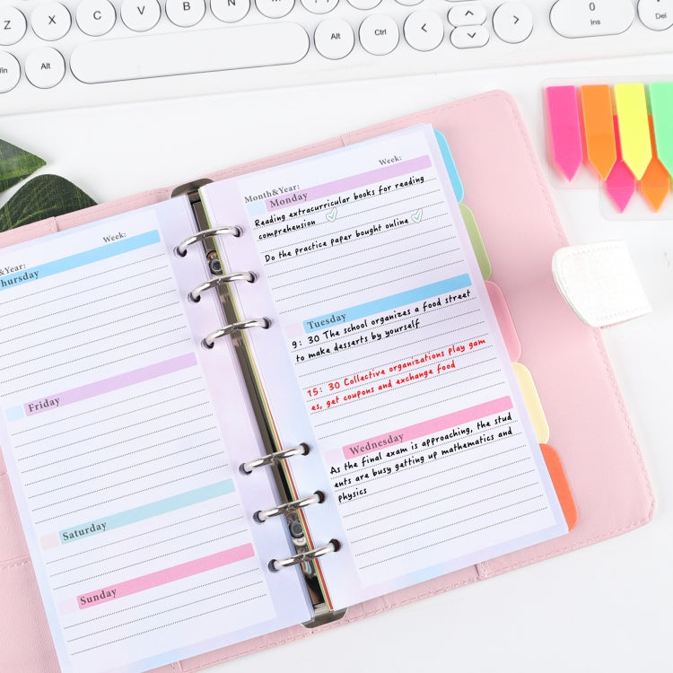 A6 6 Hole Budget Book Loose-leaf Replacement Core Handbook Insert,Spec: 3 In 1