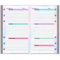 A6 6 Hole Budget Book Loose-leaf Replacement Core Handbook Insert,Spec: Weekly Plan 108 Sheets