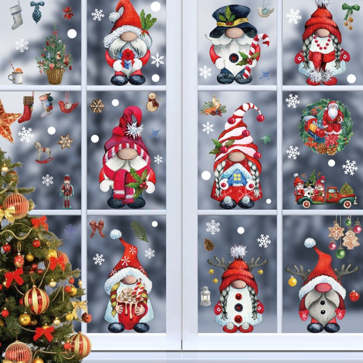 Christmas Static Glass Window Decoration Background Decorative Stickers(Dwarf)