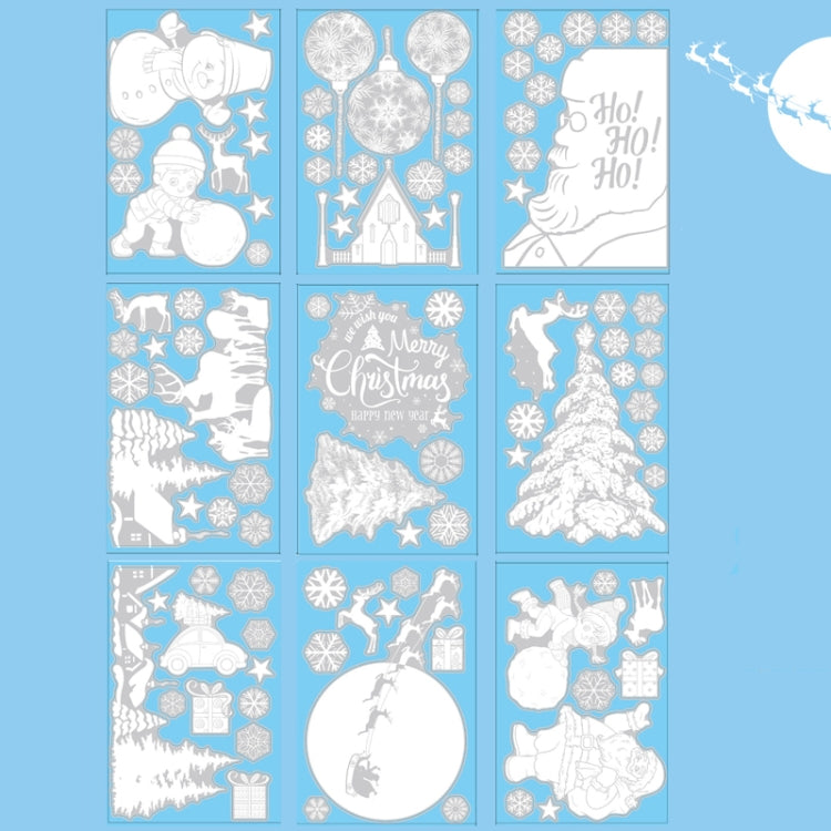 Christmas Static Glass Window Decoration Background Decorative Stickers(Santa Claus)