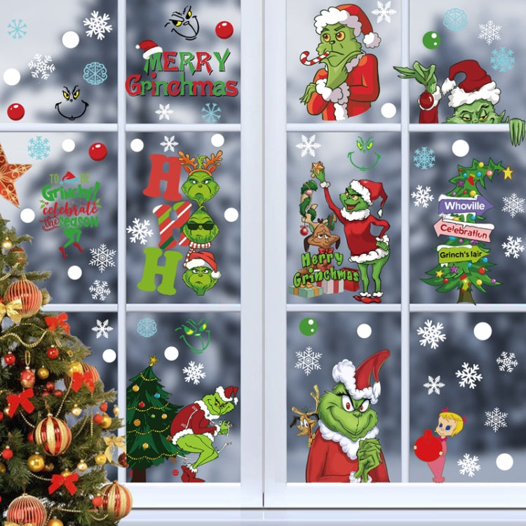 Christmas Static Glass Window Decoration Background Decorative Stickers(Ghost Elf)