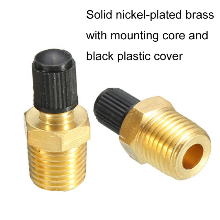 5PCS 1/4 NPT Threaded Nozzles Solid Nickel-Plated Brass Fuel Tank Filling Valve For Air Compressor