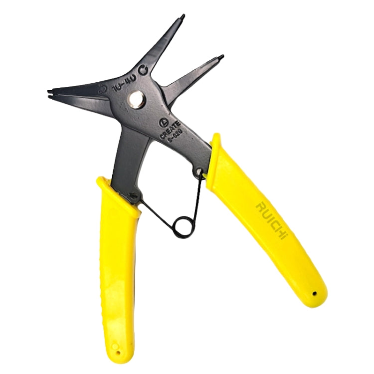 RUICHI 2 In 1 Multi-Function Clamp Spring Retainer Pliers(Yellow)