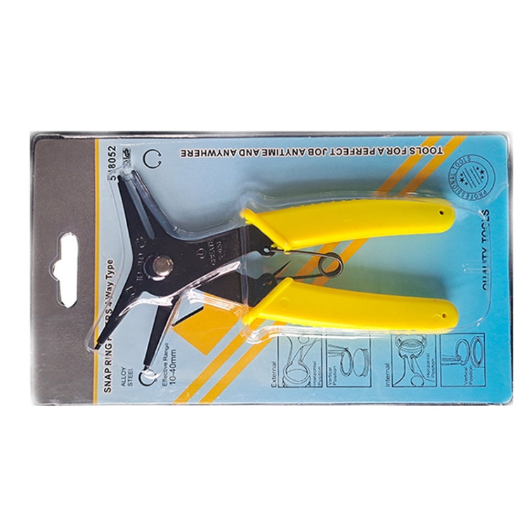 RUICHI 2 In 1 Multi-Function Clamp Spring Retainer Pliers(Yellow)