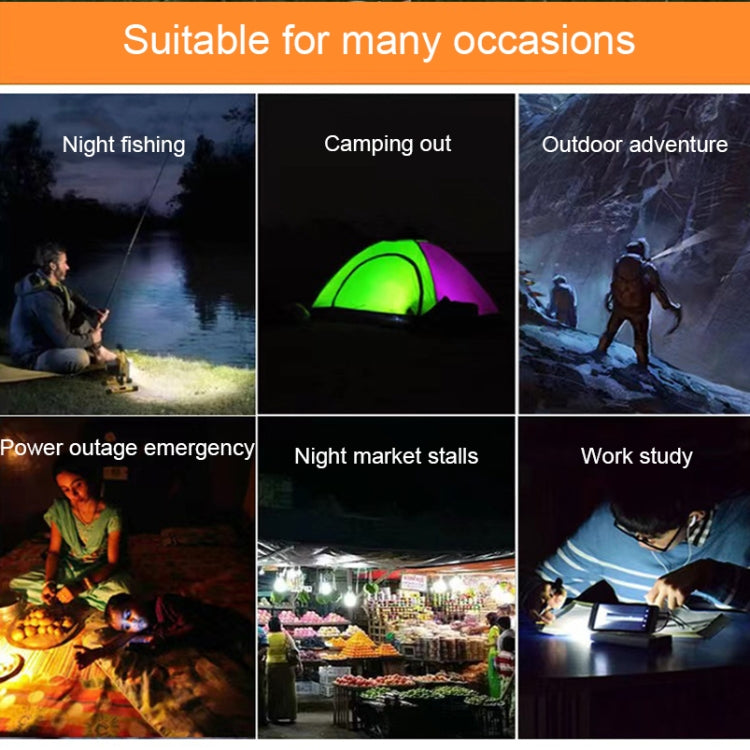 105 Solar Rechargeable LED Bulb Light Camping Light Emergency Light with Flashlight Function(White)