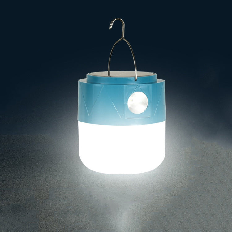 105 Solar Rechargeable LED Bulb Light Camping Light Emergency Light with Flashlight Function(Blue)