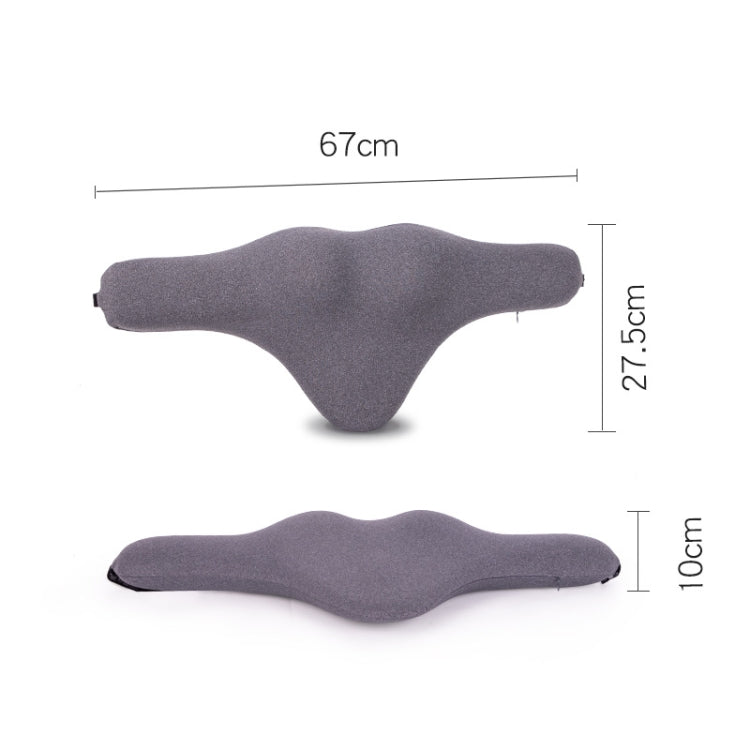 Slow Rebound Memory Foam Lumbar Pillow Neck Pillow Car Headrest(Grey)