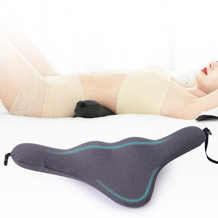 Slow Rebound Memory Foam Lumbar Pillow Neck Pillow Car Headrest(Grey)