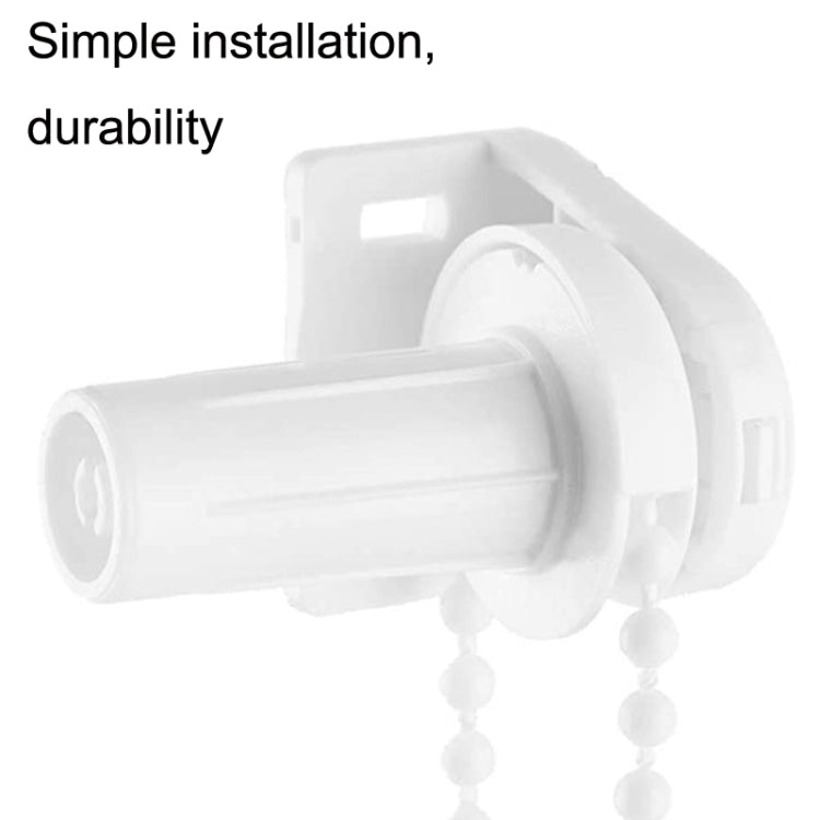 2 Sets 17mm Shutter Curtain Control Head With 2m Pull Beads Chain Set(White)