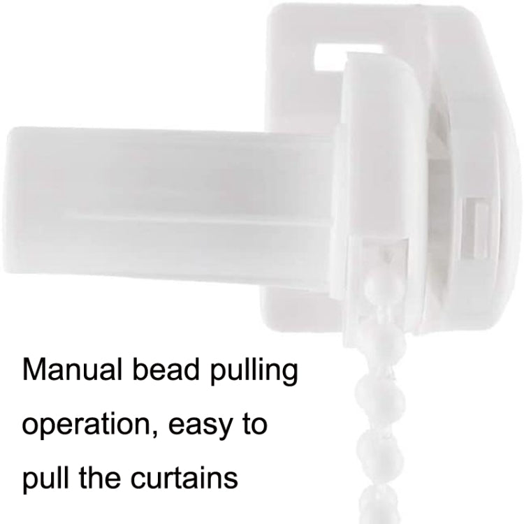 2 Sets 17mm Shutter Curtain Control Head With 2m Pull Beads Chain Set(White)