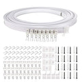 5M Curtain Track Curved Rail Hook Pulley Mounting Code Screw Expansion Plug(White)