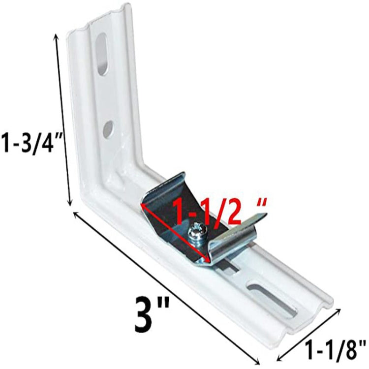 3 Inch Vertical Curtain Mounting Code Venetian Blinds Bracket(Silver)