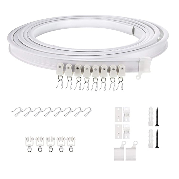 Model Steel Track Set Flexible Silent Slide Track Track with Hooks, Size: 1m