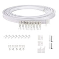 Model Steel Track Set Flexible Silent Slide Track Track with Hooks, Size: 1m