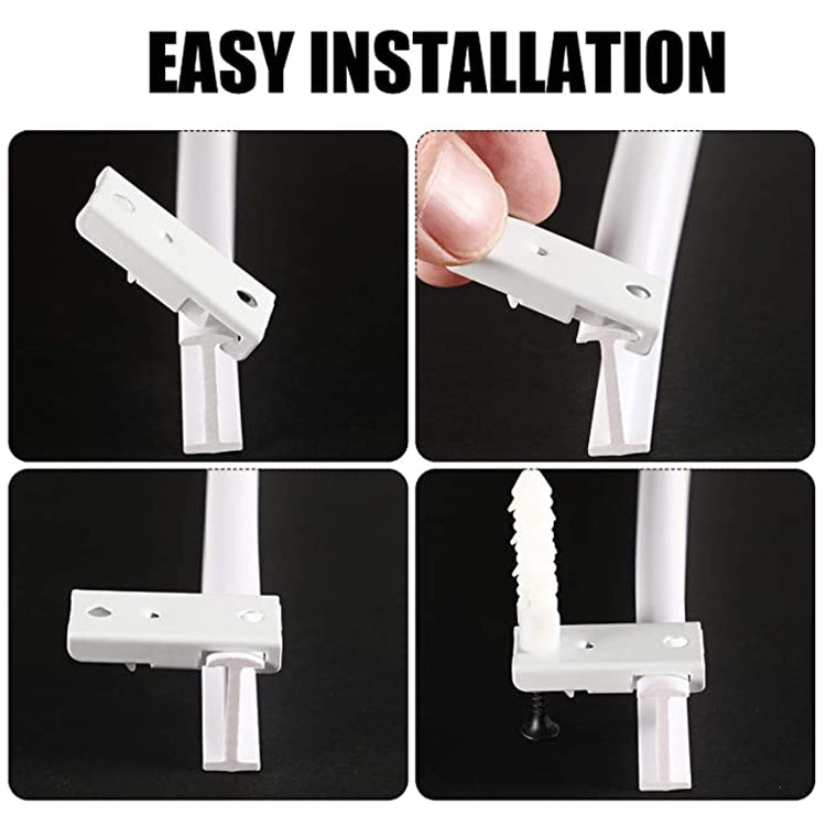 Model Steel Track Set Flexible Silent Slide Track Track with Hooks, Size: 2m