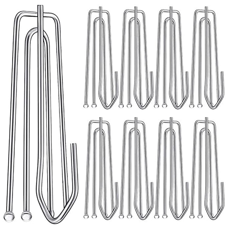 2 Sets Four Claw Hook Set Curtain Replacement Hook(Silver)