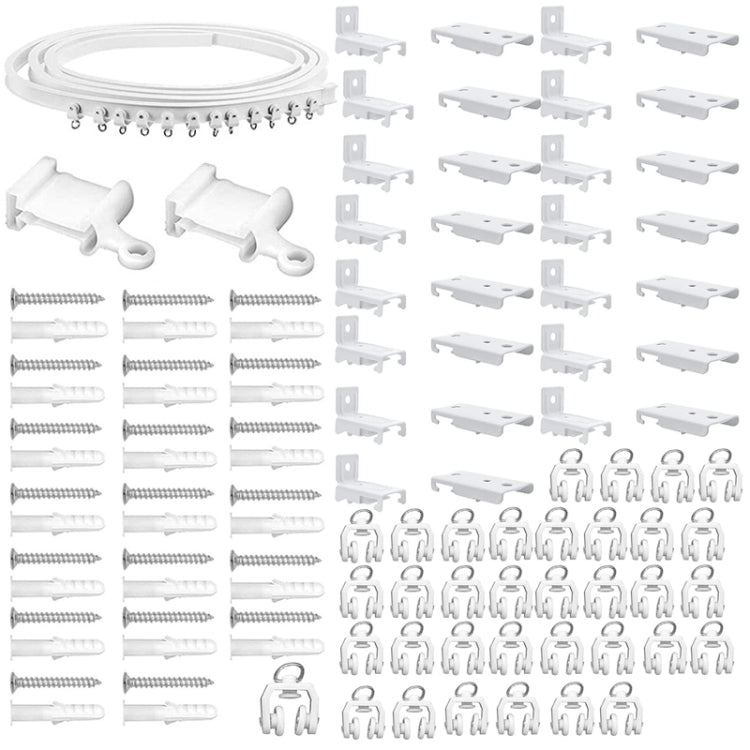 Model Steel Rail Bending Curtain Rail Flexible Guide Set, Size: 5m