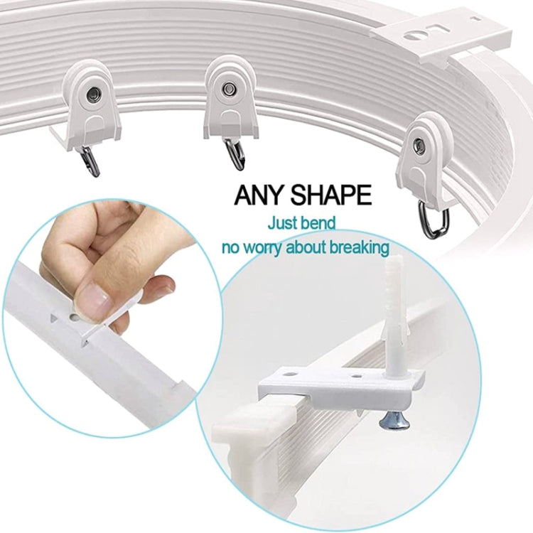 Model Steel Rail Bending Curtain Rail Flexible Guide Set, Size: 5m