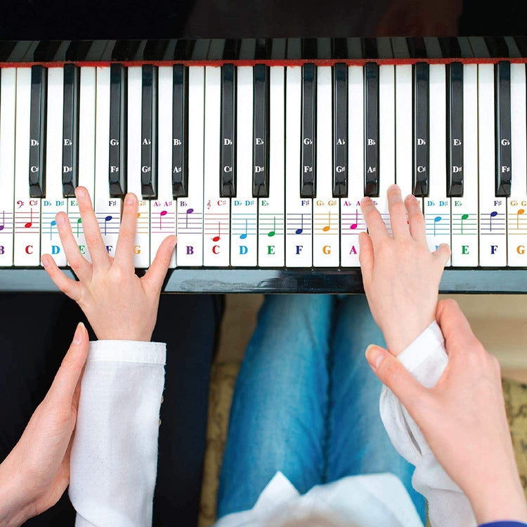 QT-005-A 5PCS Children Piano Keyboard Color Stickers Musical Instrument Accessories