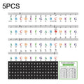 QT-0302 5PCS Children Piano Keyboard Color Stickers Musical Instrument Accessories