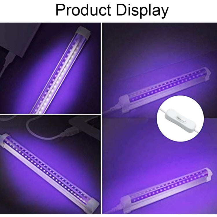 CHX-hd01 10W 40 LEDs Purple Light Decorative Lamp USB Bar Fluorescent Light, Spec: 32cm