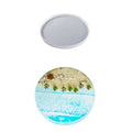 DIY Crystal Drip Rubber Round Table Mold Quicksand Table Silicone Mold 35cm Round Table Mold