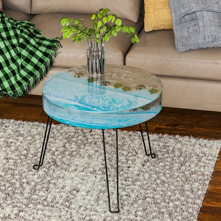 DIY Crystal Drip Rubber Round Table Mold Quicksand Table Silicone Mold Table Legs High 32cmx3