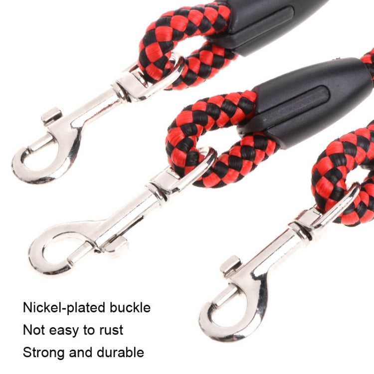 140cm 3 In 1 Leash Multi-head Dog Walking Rope(Rose Red)