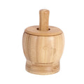 Kitchen Bamboo Garlic Pounder Food Stirrer With Lid(Small)