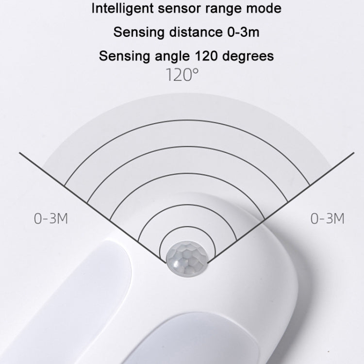 USB Rechargeable Firefly Smart Body Sensor LED Light(Natural Light)