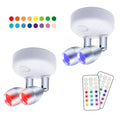 C2755 Double Head 2 Lights Wireless RGB Remote Control Cabinet Ambient Spotlight