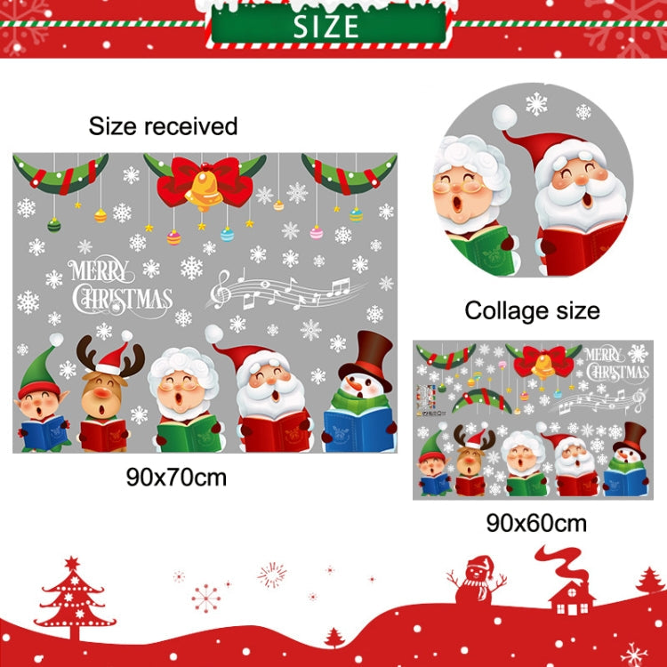 Christmas Old Man Snowflake Window Decoration Stickers(92074)