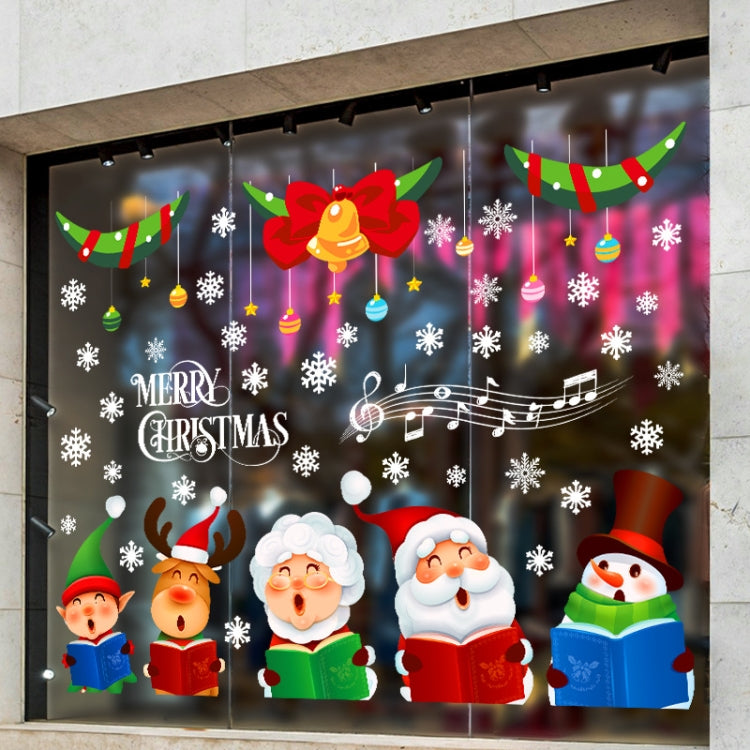 Christmas Old Man Snowflake Window Decoration Stickers(92074)