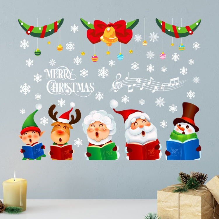 Christmas Old Man Snowflake Window Decoration Stickers(92074)