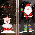 Santa Claus Hanging Stickers Shop Window Glass Door Living Room Wall Stickers(6305)