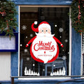 Santa Claus Hanging Stickers Shop Window Glass Door Living Room Wall Stickers(6306)
