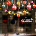 Santa Claus Hanging Stickers Shop Window Glass Door Living Room Wall Stickers(6309)