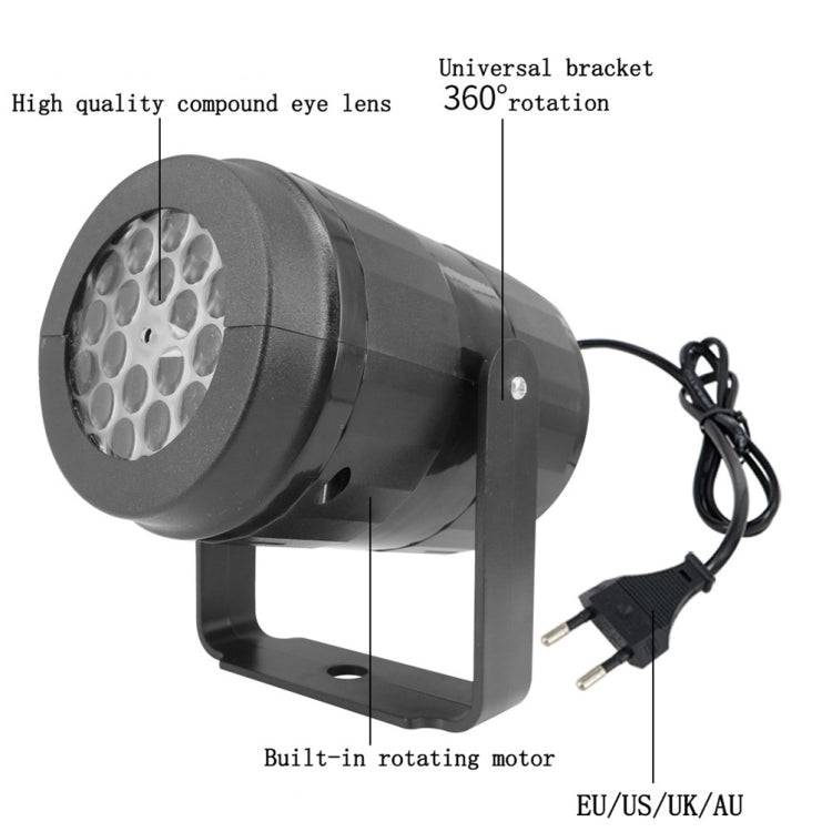 KD-1001 LED Rotatable Christmas Decoration Snowflake Projector Light, Specification: EU Plug