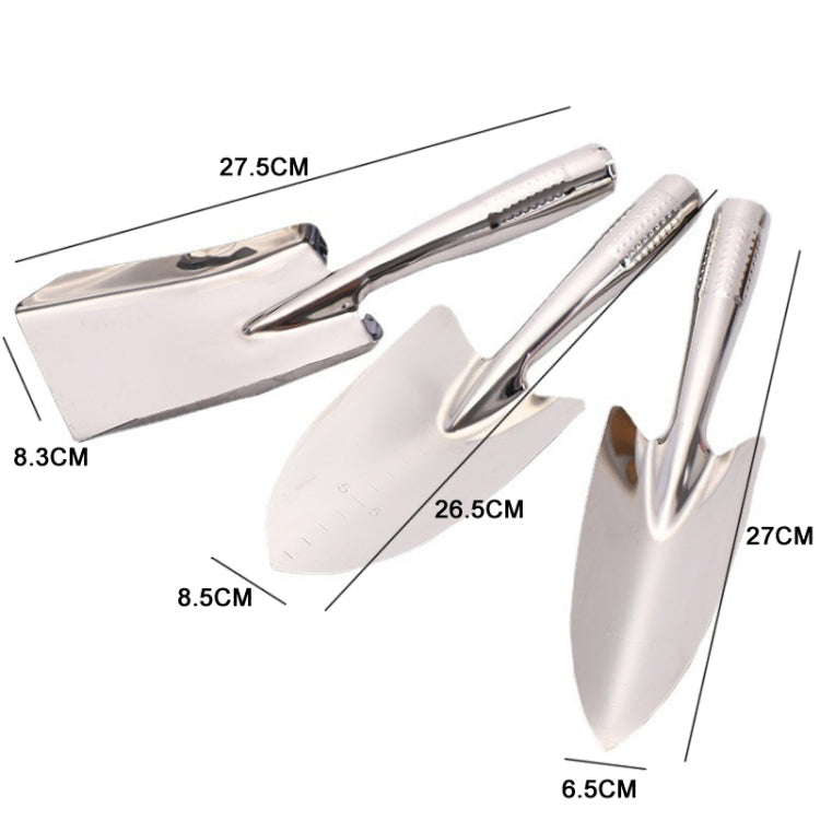 3 PCS/Set Home Gardening Stainless Steel Shovel Set