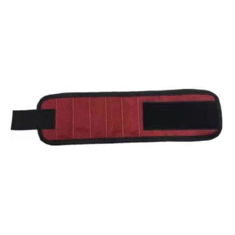 Electric Woodworking Multifunctional Powerful Magnetic Wrist Strap, Style: Five Rows Red